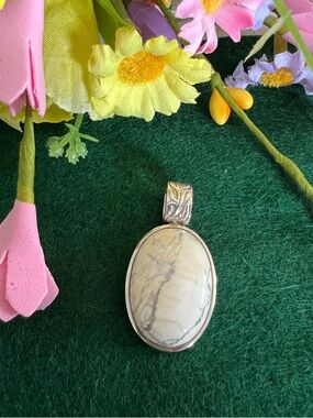 Whitney Kelly Reversible White Howlite Oval Enhancer Pendant